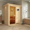 KARIBU Norin Sauna, Naturbelassen, Fichte, 165 X 165 X 202 Cm, Fronteinstieg, Mit Bronzierter Tür Und Kranz, SET Mit Ofen 4,5 KW Bio Ext. Strg. -Warmer Garten 30908 6 01.jpg