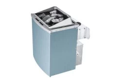 KARIBU Larin Sauna, Naturbelassen, Fichte, 165 X 165 X 202 Cm, Eckeinstieg,mit Klarglastür Und Kranz, SET Mit Ofen 4,5 KW Integr. Str. -Warmer Garten 30914 4 04.jpg