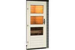 KARIBU Norge Saunahaus, Terragrau, Fichte, 231 X 196 X 190 Cm, Fronteinstieg, Mit Moderner Tür -Warmer Garten 30937 1 03.jpg