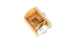 KARIBU Fasshaus 2 Saunahaus, Naturbelassen, Fichte, 219 X 295 X 218,5 Cm, Fronteinstieg, SET Mit Ofen 9 KW Ext. Strg. 20 KARIBU Fasshaus 2 Saunahaus, Naturbelassen, Fichte, 219 X 295 X 218,5 Cm, Fronteinstieg, SET Mit Ofen 9 KW Ext. Strg. -Warmer Garten 30944 2 05.jpg