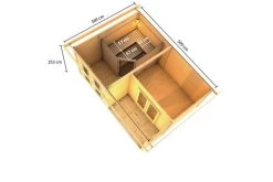 KARIBU Mainburg 5 Saunahaus, Naturbelassen, Fichte, 508x368x253 Cm, SET B Mit Doppelflügeltür, Terrasse Und 9 KW Ofen -Warmer Garten 31326 2 05.jpg