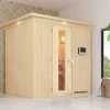 KARIBU Benin Energiespar-Sauna, Naturbelassen, Fichte, 210x165x202 Cm, Mit Kranz Und 3,6 KW Ofen Ext. Steuerung -Warmer Garten 31390 3 01.jpg