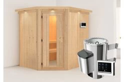 KARIBU Lobin Energiespar-Sauna, Naturbelassen, Fichte, 210x184x202 Cm, Mit Kranz Und 3,6 KW Ofen Ext. Steuerung Modern 18 KARIBU Lobin Energiespar-Sauna, Naturbelassen, Fichte, 210x184x202 Cm, Mit Kranz Und 3,6 KW Ofen Ext. Steuerung Modern -Warmer Garten 31393 3 02.jpg