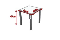 VILLANA Beistelltisch, Anthrazit/weiß, Alu/Sicherheitsglas, 45 X 45 X 45 Cm -Warmer Garten 3 13401.jpg