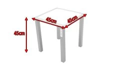 VILLANA Beistelltisch, Silber/weiß, Aluminium/Sicherheitsglas, 45 X 45 X 45 Cm -Warmer Garten 3 13406 1.jpg