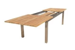 OUTFLEXX Ausziehtisch, FSC-Teakholz/Edelstahl, Plattenstärke 30mm, 220/340x100cm -Warmer Garten 3 13486.jpg