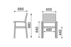 Kettler Granada 4er-Set Stapelsessel, Silber/anthrazit, Mit FSC Teakholz-Armlehnen, 0301205-0100 -Warmer Garten 3 13706.jpg