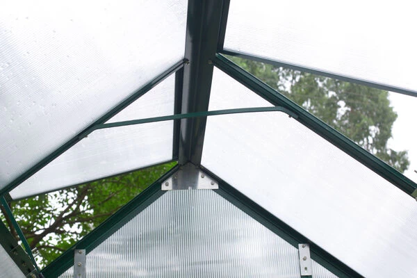 OUTFLEXX Gewächshaus, Grün, Alu/Polycarbonat, 4 Mm, Inkl. Fundament, Pulverb. 133 X 195 X 205 Cm 5 OUTFLEXX Gewächshaus, Grün, Alu/Polycarbonat, 4 Mm, Inkl. Fundament, Pulverb. 133 X 195 X 205 Cm – Bild 3