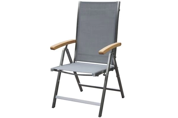 OUTFLEXX Set, Silber, 200/300 X 100 Cm, Edelstahl/Teak, Ausziehtisch, 8 Stühle Padded, 2 Multipositionssessel 5 OUTFLEXX Set, Silber, 200/300 X 100 Cm, Edelstahl/Teak, Ausziehtisch, 8 Stühle Padded, 2 Multipositionssessel – Bild 3