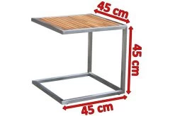 OUTFLEXX Beistelltisch, Silber/natur, Edelstahl/FSC-Teakholz, 45x45cm, Tischplattenstärke 1,2cm -Warmer Garten 3 16022.jpg