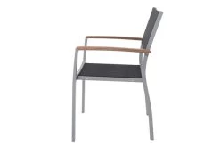 VILLANA Stapelsessel, Silber/schwarz, Alu/Textilene, 57 X 56 X 84 Cm, FSC Akazienholz Armlehnen -Warmer Garten 3 16455.jpg