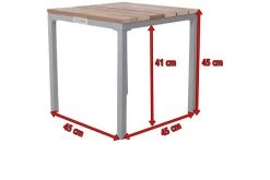 VILLANA Beistelltisch, FSC-Akazienholz / Aluminium, Silber, 45 X 45 X 45 Cm 7 VILLANA Beistelltisch, FSC-Akazienholz / Aluminium, Silber, 45 X 45 X 45 Cm -Warmer Garten 3 16460.jpg