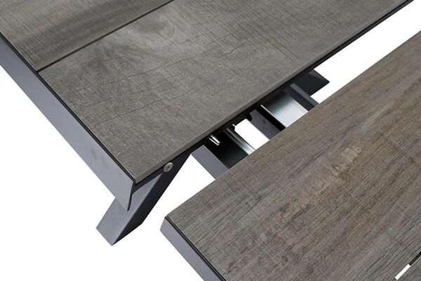 SIENA GARDEN Sincro Ausziehtisch, Anthrazit/natur-grau, Alu/Keramik, 205/265x103 Cm 9 SIENA GARDEN Sincro Ausziehtisch, Anthrazit/natur-grau, Alu/Keramik, 205/265x103 Cm – Bild 7