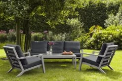 SIENA GARDEN Belia Loungesessel, Matt-silber, Aluminium, 79x91x81 Cm, Inkl. Polster Dunkelgrau -Warmer Garten 3 17147 2.jpg