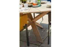 HARTMAN Provence Crossleg Esstisch, Light Grey, Teakholz, Ø150cm, Inkl. Granitinlay Ø50cm -Warmer Garten 3 17476.jpg