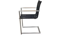 OUTFLEXX Freischwinger, Silber/schwarz, Edelstahl/Rope, FSC-Teakholz Armlehnen, 53 X 57 X 87 Cm -Warmer Garten 3 18286.jpg