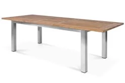 OUTFLEXX Ausziehtisch, Edelstahl/recyceltes FSC®-Teak, 200/260x100cm, Rustikal Gebürstet -Warmer Garten 3 18318.jpg