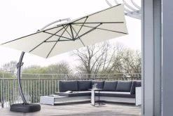 OUTFLEXX Luxus Ampelschirm, Anthrazit/creme, Edelstahl/Aluminium, 350x350cm, Inkl. Schirmständer Und Schutzhülle -Warmer Garten 3 18351.jpg