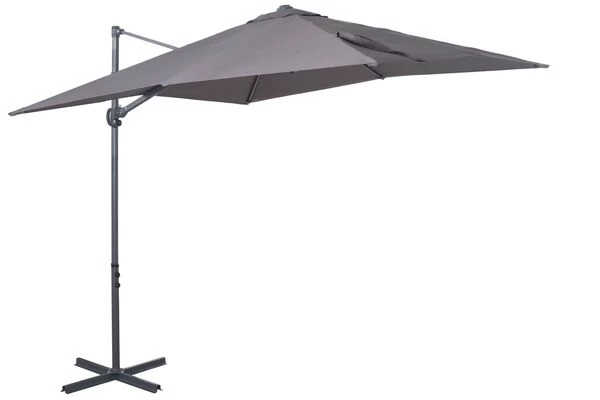OUTFLEXX Ampelschirm, Anthrazit, Pulverbesch. Aluminium, 250x250cm, Inkl. Plattenständer 5 OUTFLEXX Ampelschirm, Anthrazit, Pulverbesch. Aluminium, 250x250cm, Inkl. Plattenständer – Bild 3