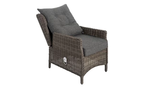 OUTFLEXX Dining Sessel, Grau, Polyrattan, 78 X 63 X 93 Cm, Rücken Stufenlos Verstellbar 5 OUTFLEXX Dining Sessel, Grau, Polyrattan, 78 X 63 X 93 Cm, Rücken Stufenlos Verstellbar – Bild 3