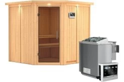 KARIBU Systemsauna Jarin, Fichtenholz 68mm, Eckeinstieg, Ca. 3,4m² 16 KARIBU Systemsauna Jarin, Fichtenholz 68mm, Eckeinstieg, Ca. 3,4m² -Warmer Garten 3 18416 24.jpg