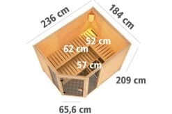 KARIBU Massivholzsauna Sinai 3, Fichtenholz 40mm, Eckeinstieg, Ca. 2m² -Warmer Garten 3 18443 3.jpg