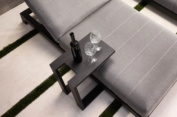 OUTFLEXX Beistelltisch, Weiß, Aluminium, 48 X 32 X 53 Cm, U-Form 4 OUTFLEXX Beistelltisch, Weiß, Aluminium, 48 X 32 X 53 Cm, U-Form – Bild 3