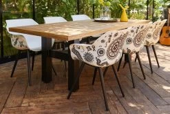 HARTMAN Yasmani Esstisch, Carbon Black/vintage Brown, Alu/Teak, 240x100cm -Warmer Garten 3 18688.jpg