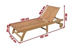 OUTFLEXX Sonnenliege, Natur, FSC-Akazienholz, 197 X 71,5 X 35 Cm, Mit Rollen -Warmer Garten 3 18935.jpg