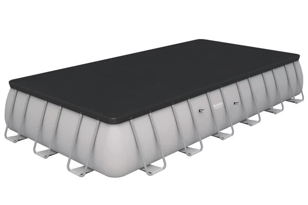 BESTWAY Power Steel Pool Mit Gestell, Grau, 732x366x132cm, Mit Sandfilteranlage, Leiter, Abdeckplane 5 BESTWAY Power Steel Pool Mit Gestell, Grau, 732x366x132cm, Mit Sandfilteranlage, Leiter, Abdeckplane – Bild 3