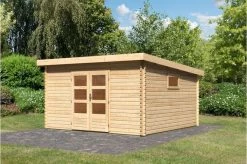 KARIBU Blockbohlenhaus Trittau 6, Fichtenholz Ca. 40 Mm, Pultdach, 13 KARIBU Blockbohlenhaus Trittau 6, Fichtenholz Ca. 40 Mm, Pultdach, -Warmer Garten 3 19434.jpg