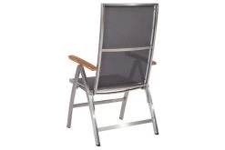 STERN Cardiff Esstischgruppe, Silber/silbergrau, Edelstahl/Teak, Tisch 200 X 100 Cm, 6 Multipositionssessel 12 STERN Cardiff Esstischgruppe, Silber/silbergrau, Edelstahl/Teak, Tisch 200 X 100 Cm, 6 Multipositionssessel -Warmer Garten 3 19775.jpg