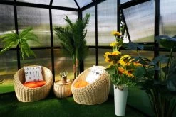 OUTFLEXX Gewächshaus, Schwarz, Alu/Polycarbonat, 295x295x270 Cm, Pulverbeschichtet -Warmer Garten 3 20086.jpg