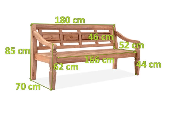 OUTFLEXX Bank, Natur, Recycled FSC®-Teak, 180x70x85cm, Aufwändig Gestaltet, Mit Armlehnen 5 OUTFLEXX Bank, Natur, Recycled FSC®-Teak, 180x70x85cm, Aufwändig Gestaltet, Mit Armlehnen – Bild 3