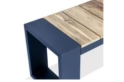 OUTFLEXX Kona Bank, Dark Grey/natur, Alu/recycled FSC®-Teak, 240x40x45cm, Rustikal Gebürstet, U-Gestell -Warmer Garten 3 20327.jpg