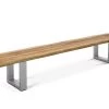 OUTFLEXX Bank, Natur, Edelstahl & Recycled FSC-Teak, 200x40x45cm, Baumkante -Warmer Garten 3 20356.jpg