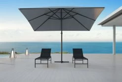 OUTFLEXX Ampelschirm, Anthrazit/grau, Alu/Polyester, 350x350cm, Inkl. Plattenständer -Warmer Garten 3 20363.jpg