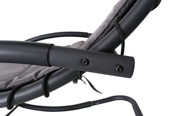 OUTFLEXX Schaukelsessel, Anthrazit Matt/schwarz, Stahl/Textilene, 176x115x187cm, Inkl. Polster 9 OUTFLEXX Schaukelsessel, Anthrazit Matt/schwarz, Stahl/Textilene, 176x115x187cm, Inkl. Polster – Bild 7