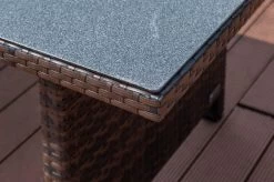 OUTFLEXX Dining Tisch, Braun Marmoriert, Polyrattan, 220 X 100 Cm, Tischplatte Spraystone, 6mm -Warmer Garten 3 20663.jpg