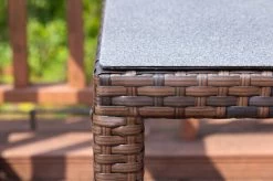 OUTFLEXX Dining Tisch, Braun Marmoriert, Polyrattan, 180 X 100 Cm, Tischplatte Spraystone, 6mm -Warmer Garten 3 20665.jpg