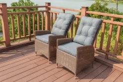 OUTFLEXX 2er Set Dining Sessel, Hellbraun, Polyrattan, 55 X 65 X 112 Cm, Rücken Stufenlos Verstellbar -Warmer Garten 3 20678.jpg