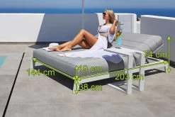 OUTFLEXX Bite Doppelliege, Weiß/3756 Lead Chine, Alu/Sunbrella, 203 X 144 X 38 Cm, Rückenlehne Verstellbar -Warmer Garten 3 20825.jpg