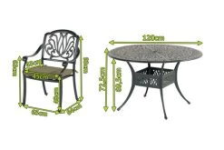 HARTMAN Amalfi Sitzgruppe, Dunkelgrün, Alu-Guss, 4 Diningsessel, Inkl. Polster, Ø120cm 14 HARTMAN Amalfi Sitzgruppe, Dunkelgrün, Alu-Guss, 4 Diningsessel, Inkl. Polster, Ø120cm -Warmer Garten 3 21182.jpg