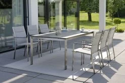 STERN Cardiff Stapelsessel, Silber, Edelstahl/Textil/Aluminiumarmlehnen, 61x57x92 Cm, Gepolstert, Stapelbar -Warmer Garten 3 21910.jpg