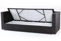 OUTFLEXX Dreisitzer-Sofa, Schwarz, Polyrattan, 210x85x70cm, Inkl. Polster + Wasserfeste Kissenbox -Warmer Garten 3 2392 1 BOX.jpg