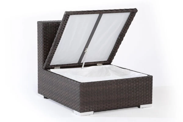 OUTFLEXX Mittelelement, Braun, Polyrattan, Inkl. Polster Und Kissen, Wasserfeste Kissenbox 5 OUTFLEXX Mittelelement, Braun, Polyrattan, Inkl. Polster Und Kissen, Wasserfeste Kissenbox – Bild 3