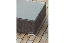 OUTFLEXX Kaffeetisch, Braun, Polyrattan, 95x65cm, Inkl. Glasplatte -Warmer Garten 3 2393 9.jpg
