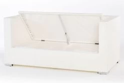 OUTFLEXX 2-Sitzer Sofa, Weiß, Polyrattan, 152x85x70cm, Inkl. Polster, Wasserfeste Kissenbox -Warmer Garten 3 2511 2 BOX.jpg