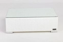 OUTFLEXX Kaffeetisch, Weiß, Polyrattan, 95x65cm, Inkl. Glasplatte -Warmer Garten 3 2511 9.jpg