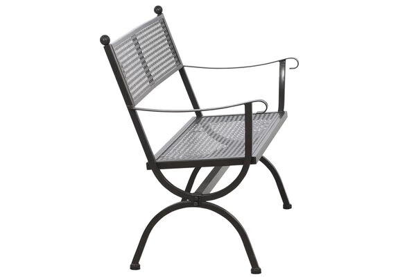 MBM Bank Romeo, Marone, Schmiedeeisen Verzinkt, Pulverbeschichtet, 2-Sitzer, 122x90x62 Cm 6 MBM Bank Romeo, Marone, Schmiedeeisen Verzinkt, Pulverbeschichtet, 2-Sitzer, 122x90x62 Cm – Bild 4